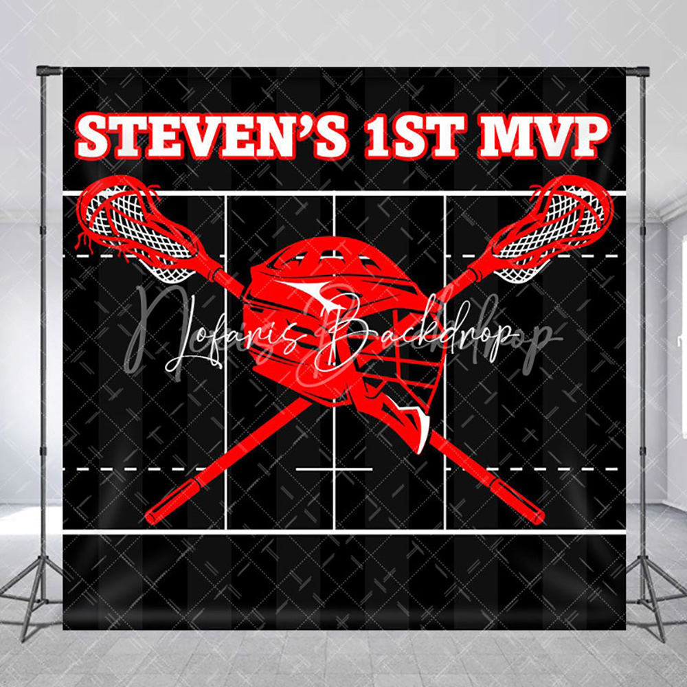 Custom Name Black Red Lacrosse - Party Games Name ulasan dan harga