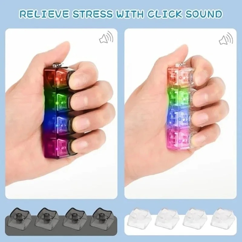 LED Keyboard Keychain Fidget T - Party Games For Adults And Kids ulasan dan harga