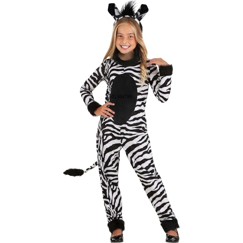 Girls Zebra Costume with Headb - Zoo Party Games ulasan dan harga