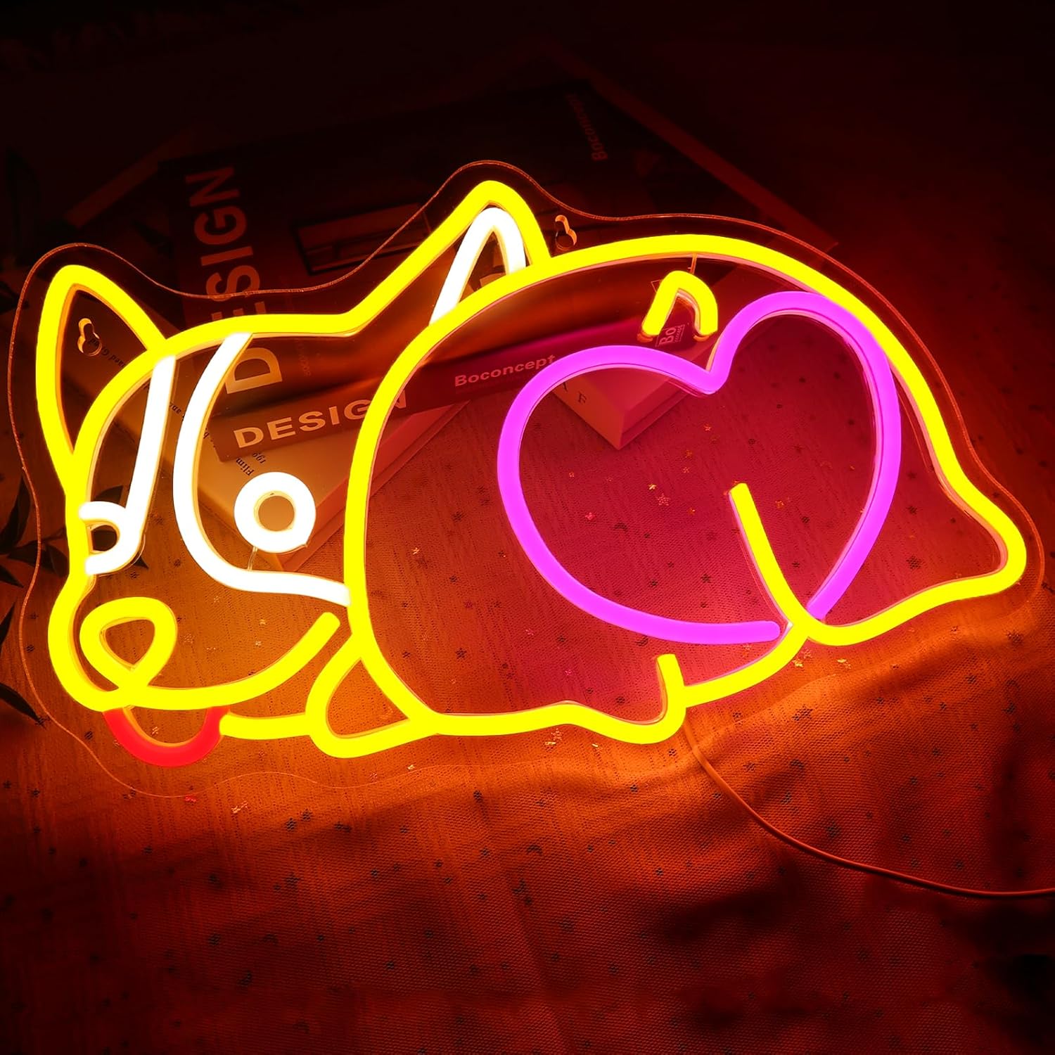 Corgie Dog Neon Sign USB Power - Zoo Party Games ulasan dan harga
