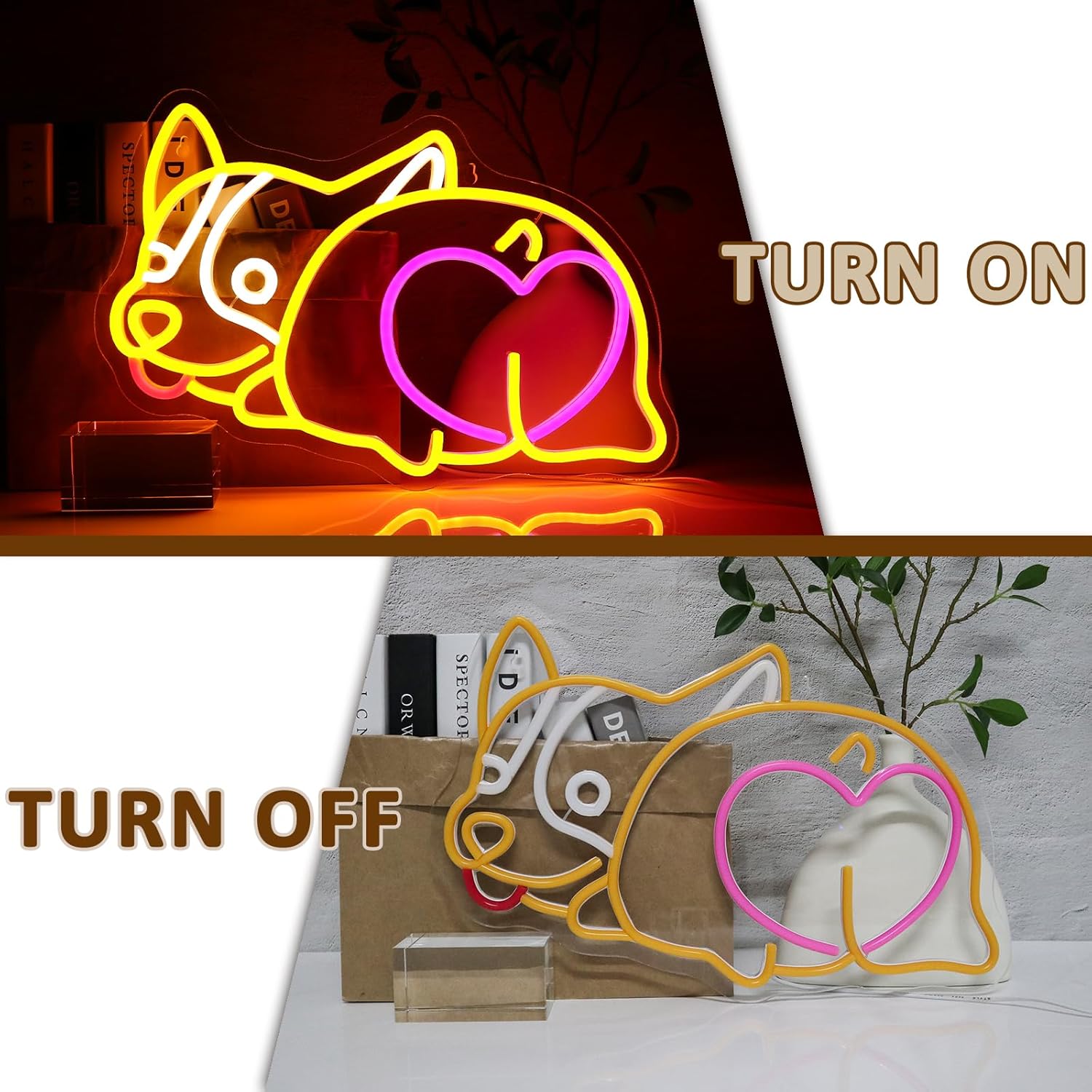 Corgie Dog Neon Sign USB Power - Zoo Party Games ulasan dan harga